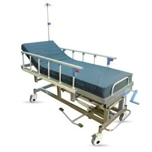 CHARIOT PORTE MALADE GARDE-CORPS EN ALUMINIUM / HYDRAULIQUE