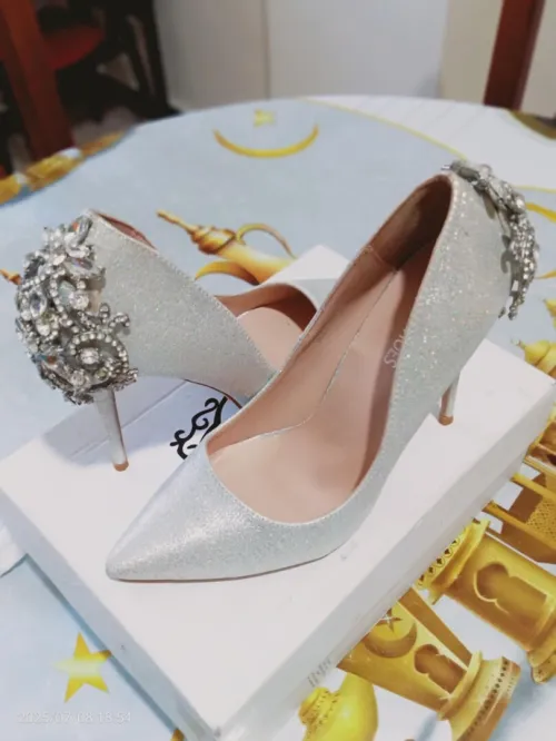 vente chaussures femme soirée ARGENT p 38