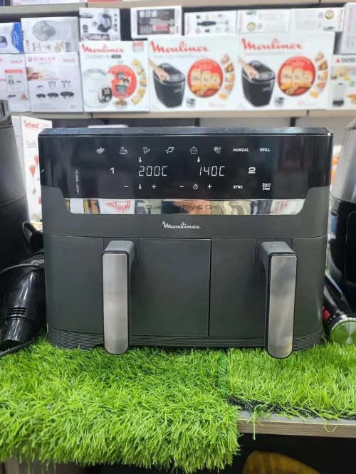 Moulinex Friteuse sans huile, Capacité 8,3   Air Fryer, Application dédiée, Easy Fry Dual 