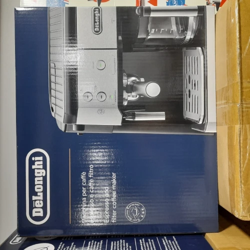 De'Longhi BCO421.S Machine à café 2-en-1, Noir, Métallique