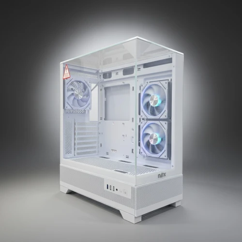 Boitier Gamer NOX ASPIRE GLASS EDITION White plus 3Pcs Fans M42-12cm ARGB