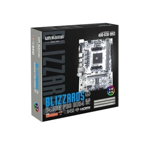 Carte Mère UNIKA B450M PRO DDR4 BLIZZARDS