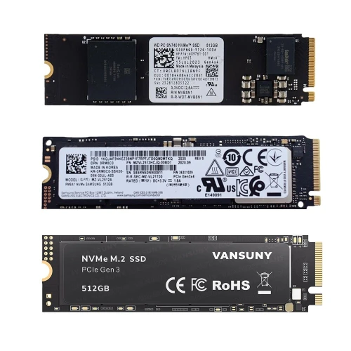 Disque Dur SSD 512 Go NVMe M.2 - Multi-Marques (Testé & sans emballage)