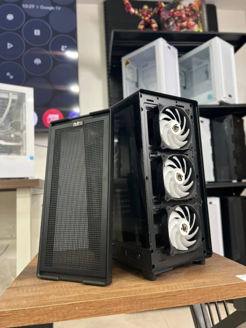 Boitier Gamer NOX APEX FLOW full White plus 4Pcs Fans RGB