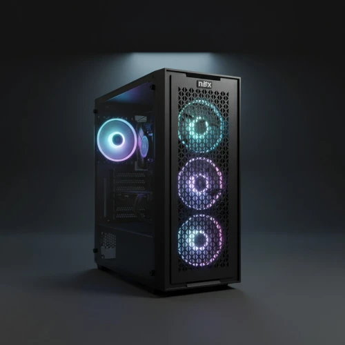 Boîtier Gamer NOX NEXUS Full Black avec 4 ventilateurs RGB