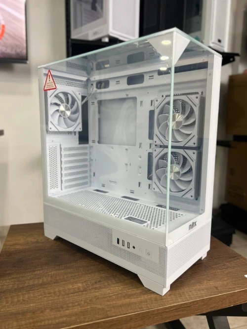 Boitier Gamer NOX ASPIRE GLASS EDITION White plus 3Pcs Fans M42-12cm ARGB