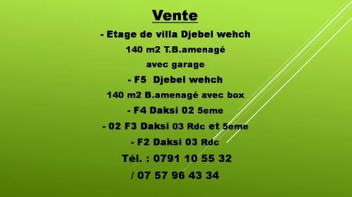 Vente Appartement F5 Constantine Constantine