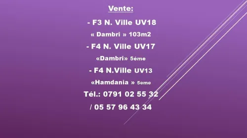 Vente Appartement F3 Constantine El khroub