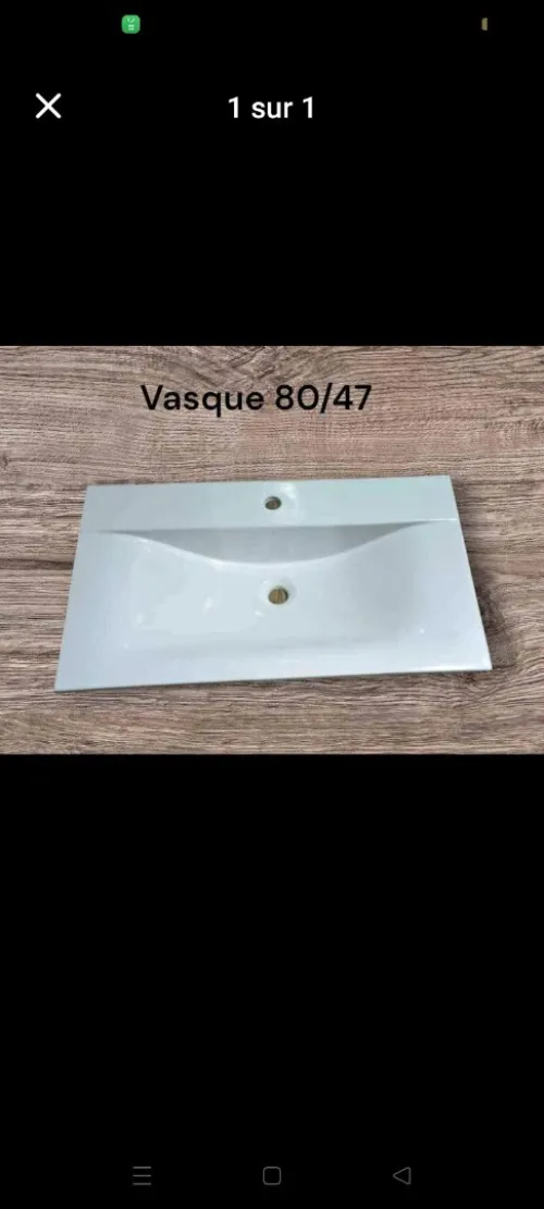 Lavabo résine 80/45
