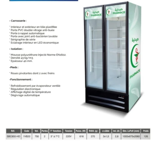 Frigo pour pharmacie importation