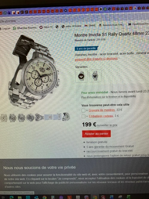 MONTRE Homme Invicta S1 Rally 48mm 23077