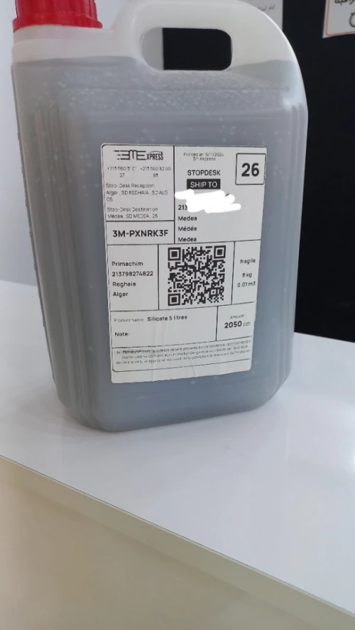 Silicate de sodium liquide سيليكات الصوديوم سائلة