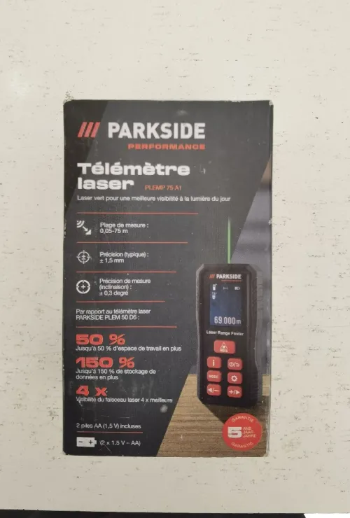 télémètre laser PARKSIDE 75m