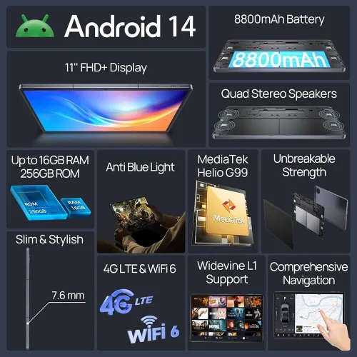 ULFOUN TAB A11 PRO  8GB/256GB