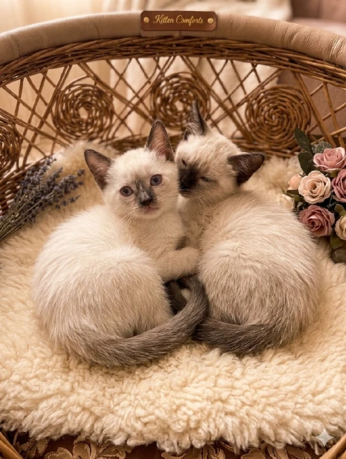Deux femelles siamois 2 mois