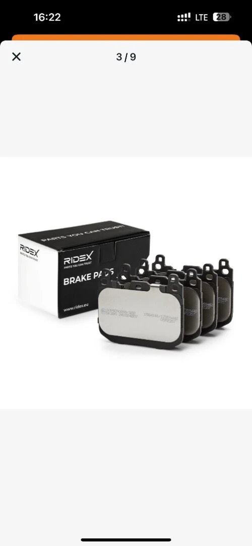 Plaquettes de frein avant bmw et mini RIDEX