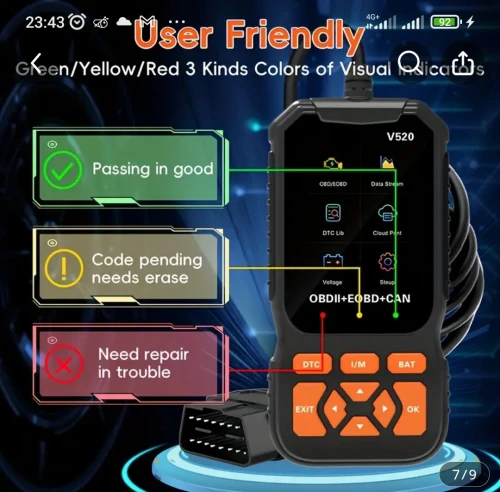 Scanner OBD2 V 520