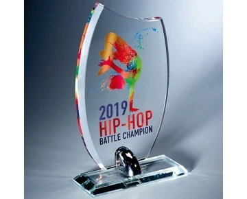 trophée personnalisé en vert 