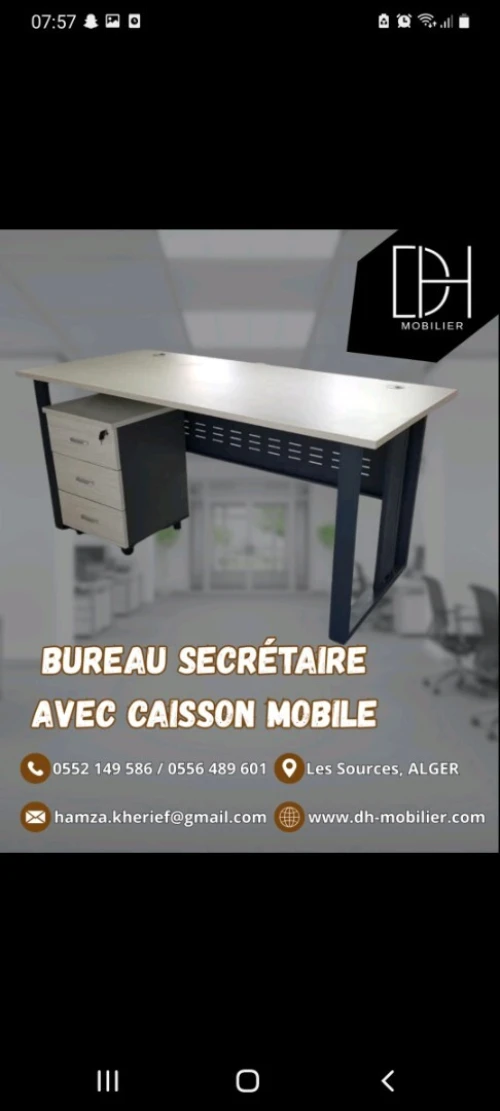BUREAU PIÉTEMENT MÉTALLIQUE 