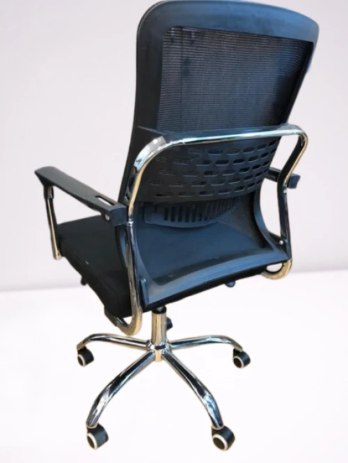 Chaise de Bureau en filet avec Structure Métallique Chromée