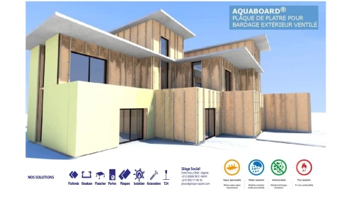 AQUABOARD / AQUABOARD PLAQUE DE PLÂTRE POUR FAÇADES EXTÉRIEURES