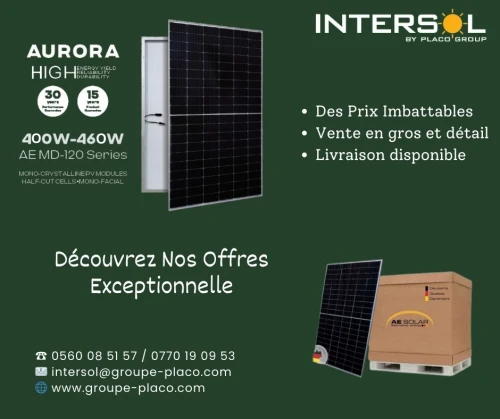 PANNEAUX SOLAIRE PHOTOVOLTAIQUES - HAUTES PERFORMANCE
