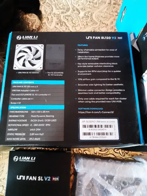 Slm Lian Li UNI FAN SL120 V2 RGB PWM x3 white