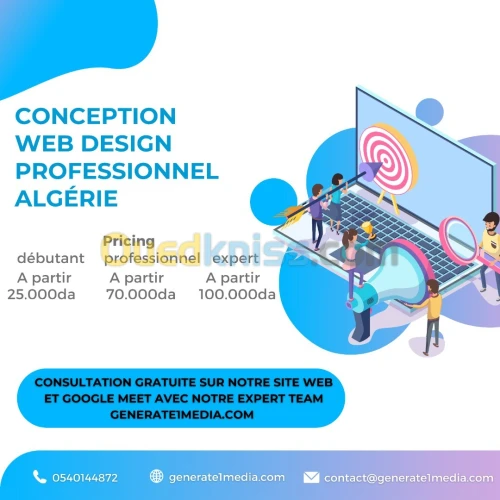 Conception web design professionnel algérie 