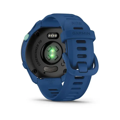 GARMIN FORERUNNER 70 - SMARTWATCH CONNECTÉE - 43MM GPS - 1,2 POUCE AMOLED TACTILE - ETANCHE 5ATM - ANDROID & IOS - BLACK & BLEU