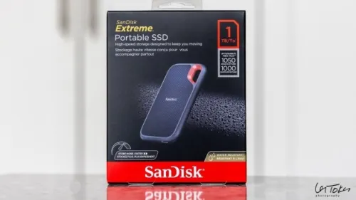 SANDISK EXTREME PORTABLE 1TO SSD - DISQUE DURE EXTERNE - TYPE-C USB 3.2 LECTURE JUSQU'À 1050 MO/S