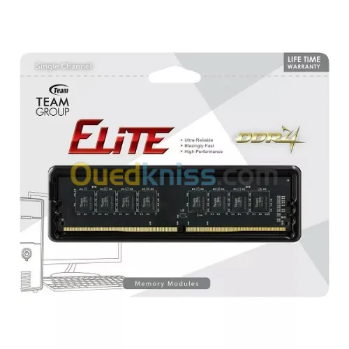 TEAMGROUP ELITE - RAM DESKTOP DDR4 - 32GB - 3200MHZ - CL22 - 1.2V - DIMM - BLACK