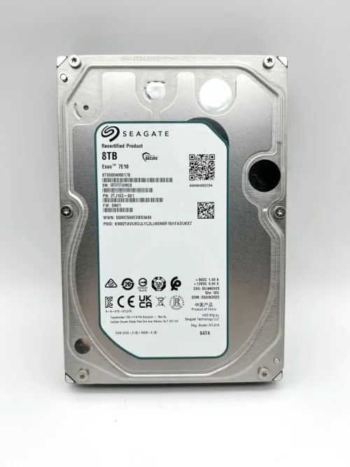  SEAGATE EXOS 7E10 8TO - DISQUE DUR 3.5 HDD - 7200 RPM - 256 MO - SAS 3.0 - 12GB/S RAID - BULK