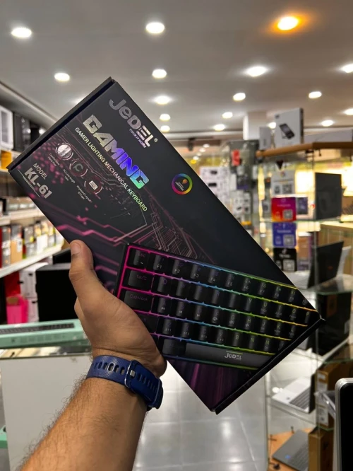 JEDEL KL-61 - CLAVIER GAMING MÉCANIQUE SANS FIL - RED SWITCH - RGB - ANTI-GHOSTING - 60% - QWERTY