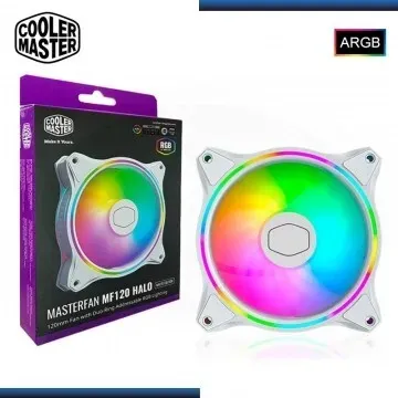 COOLER MASTER MASTERFAN MF120 HALO RGB - VENTILATEURS DE BOÎTIER 120 mm ARGB - 62 CFM - WHITE