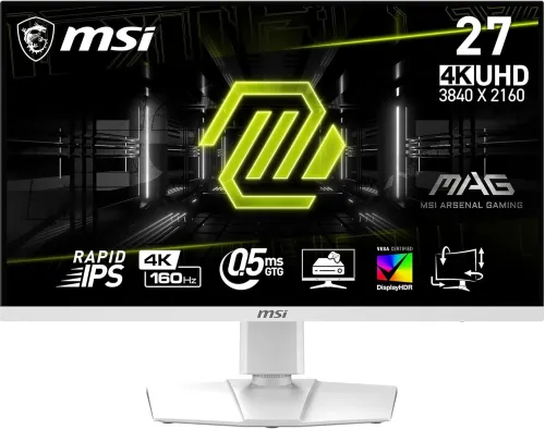 ECRAN MSI MAG 274URFW - MONITEUR GAMING - 27" 4K UHD - 160HZ - FAST IPS - 0.5MS - HDR400 - WHITE