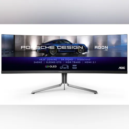 ECRAN AOC AGON PD49 - GAMING 49" 4K - QD-OLED CURVED - 240HZ - 0.03MS - G-SYNC - AJUSTABLE - HDMI/DP