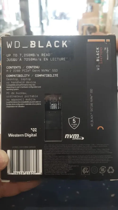 WESTERN DIGITAL SSD WD_BLACK SN7100 1TB NVME GEN4 7250 MB/S TLC 3D NAND
