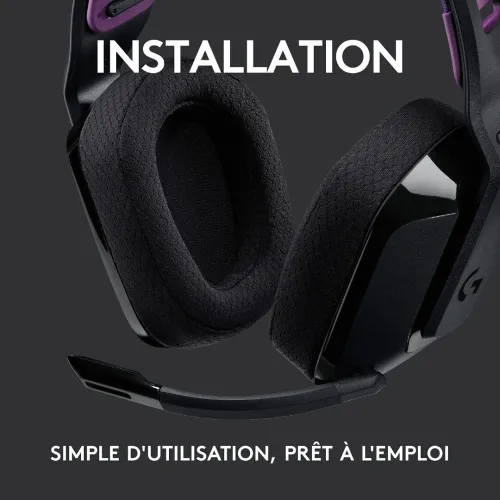 CASQUE GAMING LOGITECH G535 - SANS FIL - LIGHTSPEED - MICRO UNIDIRECTIONNEL - PC / PS4 / PS5 - BLACK