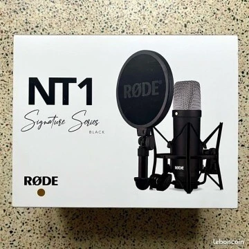 RODE NT1 SIGNATURE SERIES - MICROPHONE À CONDENSATEUR - 20KHZ - XLR - HIGH QUALITY - HOME STUDIO - POP FILTER - BLACK