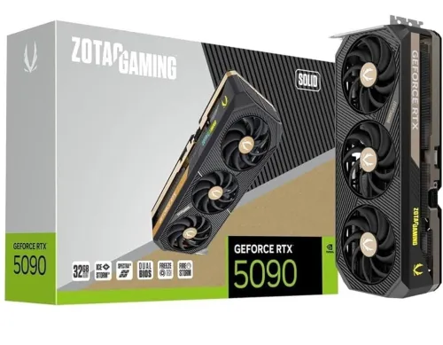 ZOTAC GAMING GEFORCE RTX 5090 SOLID - 32GB GDDR7 8K - DLSS 4 - RAY TRACING - ICESTORM - BLACK