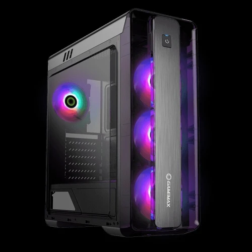 BOITIER GAMING GAMEMAX MOONLIGHT RAINBOW ATX RGB BLACK