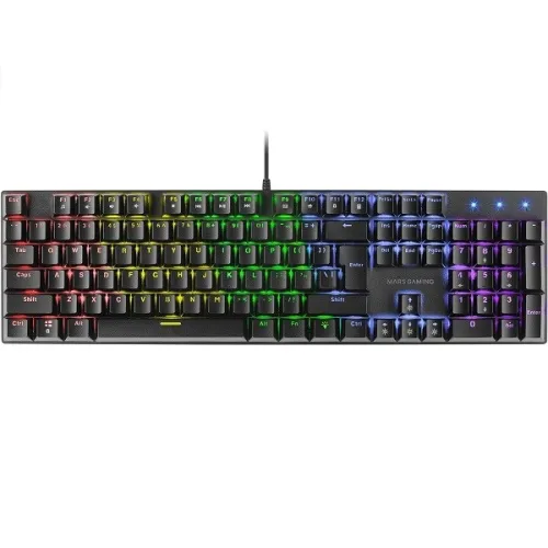 MARS GAMING MK422 - CLAVIER GAMING MÉCANIQUE - SWITCHS BLEUS - RGB CHROMA - FULL SIZE - BLACK