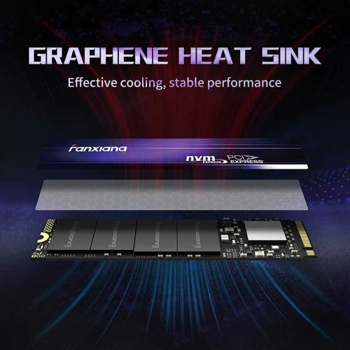 FANXIANG S880 1TO - DISQUE DUR INTERN SSD NVME - PCIE GEN 4 - HEATSINK - M.2 2280 - BLACK