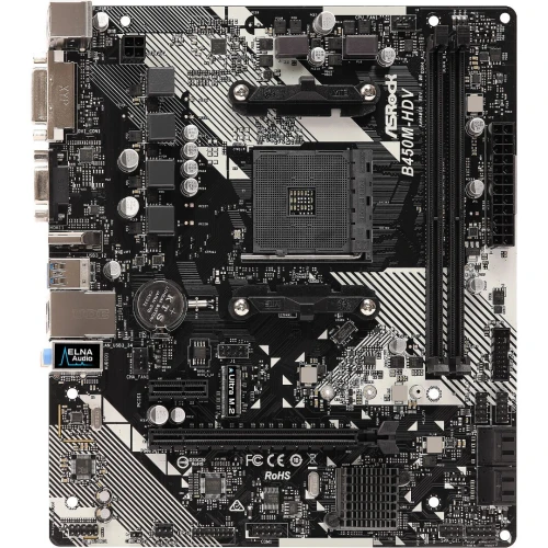 ASROCK B450M-HDV R4.0 - CARTE MÈRE MICRO-ATX - AMD SOCKET AM4 - 2XDDR4 - DUAL CHANNEL - BLACK