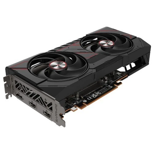 SAPPHIRE PULSE RADEON RX 9060 XT GAMING OC 16G - CARTE GRAPHIQUE - 16GO GDDR6 - 128 BITS - 20000 MHZ - PCIe 4.0 - 2x HDMI - OC - BLACK