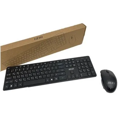 MSI COMBO CLAVIER + SOURIS SANS FIL - RF1430 - AZERTY - USB-A - 100% AVEC PAVÉ NUMÉRIQUE - BLACK