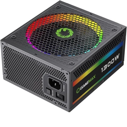 ALIMENTATION GAMEMAX RGB-1300 - 1300W - FULL MODULAIR - CERTIFIÉE 80+ PLATINUM - ATX 3.0 / 3.1 - RGB - HAUTE - BLACK