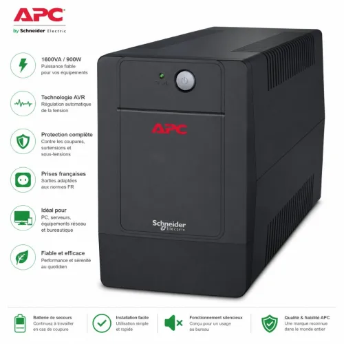APC EASY UPS BVG 1600I-GR - ONDULEUR 1600VA - 900W - AVR - 230V - PRISES FRANÇAISES - SCHNEIDER ELECTRIC - ORIGINAL