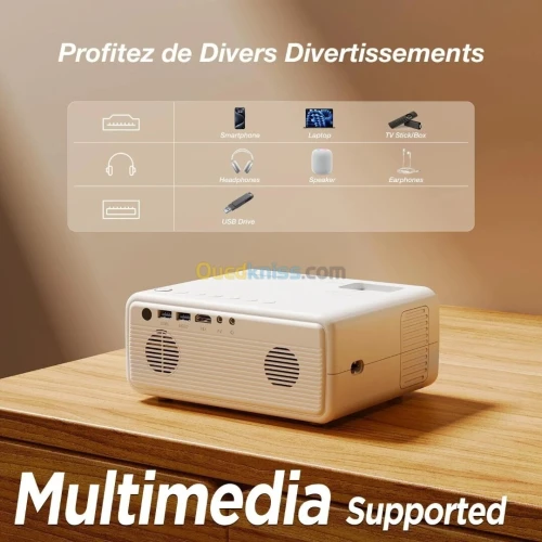 IZEEKER IPL320 - VIDEOPROJECTEUR PORTABLE 12000 LUMENS 1080P - BLUETOOTH - HOME CINÉMA -HDMI USB