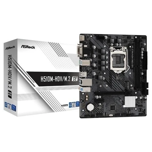 ASROCK H510M-HDV/M.2 SE - CARTE MÈRE MICRO ATX - SOCKET INTEL LGA1200 - DDR4 - M.2 NVME - PCIE 4.0 - BLACK